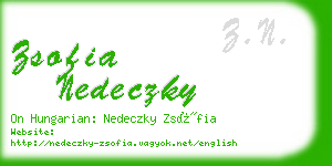 zsofia nedeczky business card